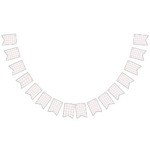 Banderines fondo blanco con hojas rosadas