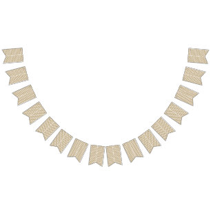 Banderines fondo blanco con un patrón de hojas verdes