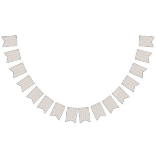 Banderines fondo blanco con un patrón marrón