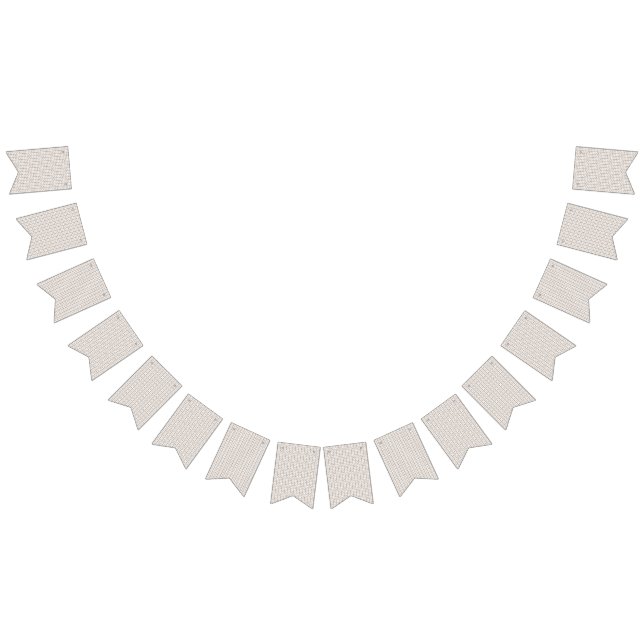 Banderines fondo blanco con un patrón marrón (Todo)