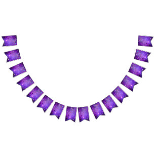 Banderines Fondo de Relieve metalizado púrpura con estrellas