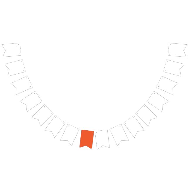 Banderines Fondo Naranja Sólido Brillante (Todo)