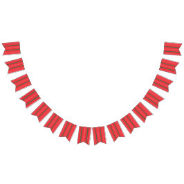 Banderines fondo rayado rojo y verde