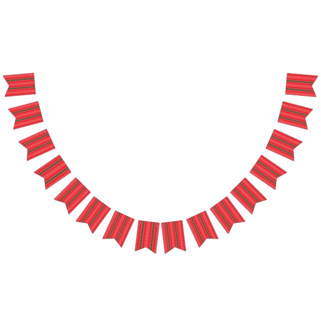 Banderines fondo rayado rojo y verde (Todo)