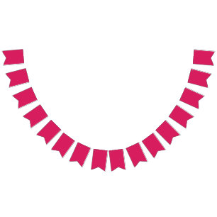 Banderines fondo rosa con borde blanco