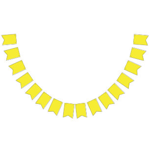 Banderines Fondo Sólido Amarillo Brillante   Diseño Minimalis