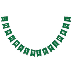 Banderines Fórmulas Matemáticas Verdes Felicitaciones de Grad