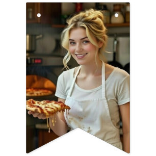 Banderines Foto de comer pizza personalizar