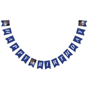 Banderines Foto Gradiente de la Marina Feliz Cumpleaños