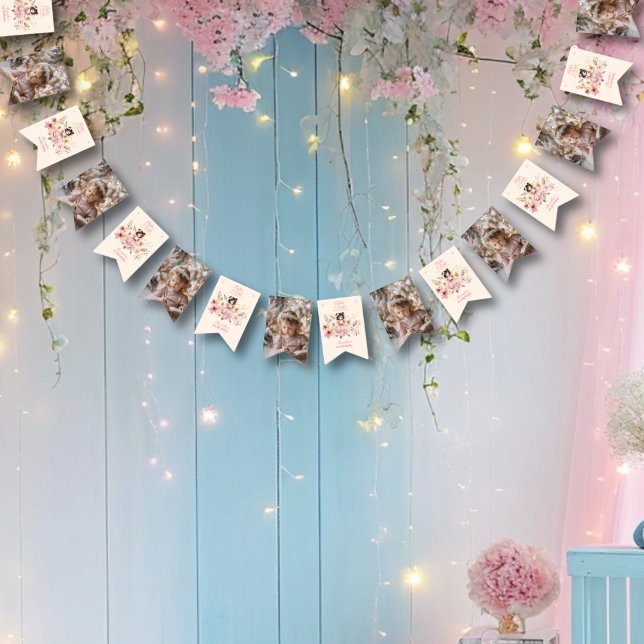 Banderines Foto Magical Fairy Floral Garden 1º cumpleaños (Subido por el creador)