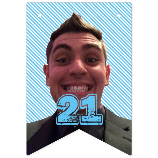 Banderines Foto y edad del cumpleaños (Primera bandera)