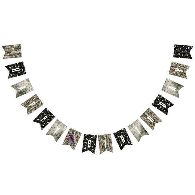 Banderines Fotografía de Forest Woodland Cumpleaños Bunting (Todo)