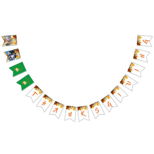 Banderines Fotos de Acción de Gracias texto hojas de acuarela