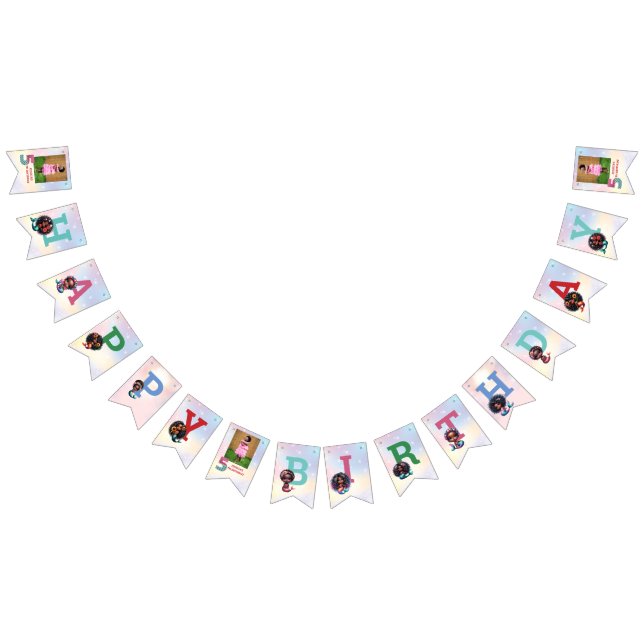 Banderines Fotos de cumpleaños de la sirena afroamericana (Todo)