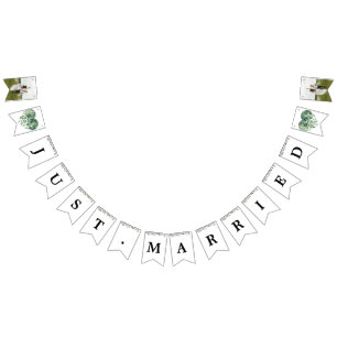 Banderines Fotos personalizados y letras elegantes botánicas