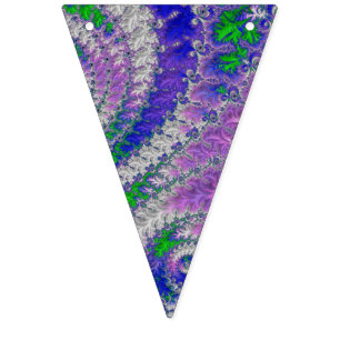Banderines Fractal morado y verde