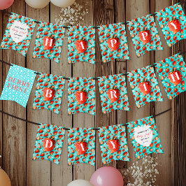 Banderines Fresa Floral Retro Cute Berry Primer Cumpleaños