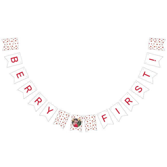 Banderines Fresa primer cumpleaños Berry primera foto (Todo)