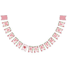 Fresa Rosa Cute Feliz cumpleaños