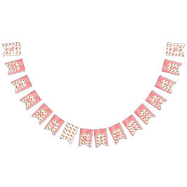 Banderines Fresa rosa Rústica Feliz cumpleaños Berry primero