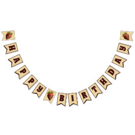 Banderines Fresas cubiertas de chocolate de cumpleaños feliz