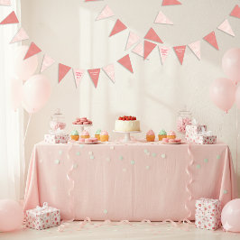 Banderines Fresas rosadas acuarela Feliz cumpleaños