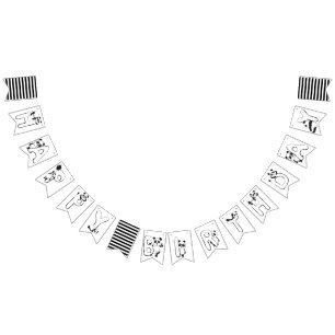 Banderines Fun Modern Panda Kids Cumpleaños