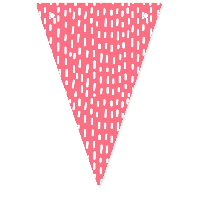 Banderines Fun Raspberry Pink Abstract Pattern Niños Cumpleañ (Primera bandera)