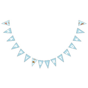 Banderines Funny Dinosaur racing car boy kids Birthday fiesta