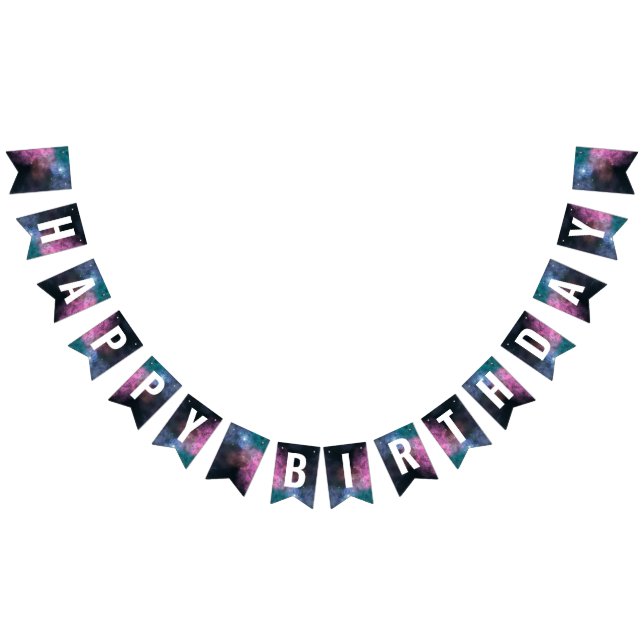 Banderines Galaxia Arcoiris Cumpleaños (Todo)