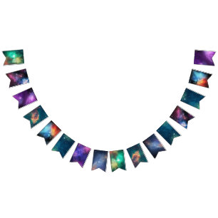 Banderines Galaxias de estrellas morado azul del universo del