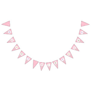Banderines Ganso Tonto Rosa-Cumpleaños Feliz