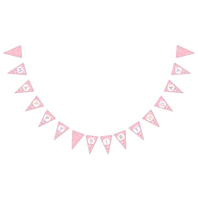 Banderines Ganso Tonto Rosa-Cumpleaños Feliz (Todo)
