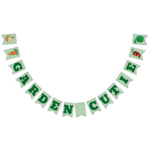 Banderines Garden Cutie Sonriente Veggies Baby Shower