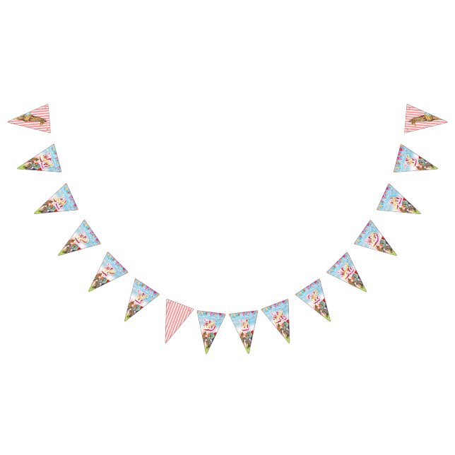 BANDERINES GC VINTAGE CIRCUS FELIZ BANNER DE CUMPLEAÑOS (Todo)
