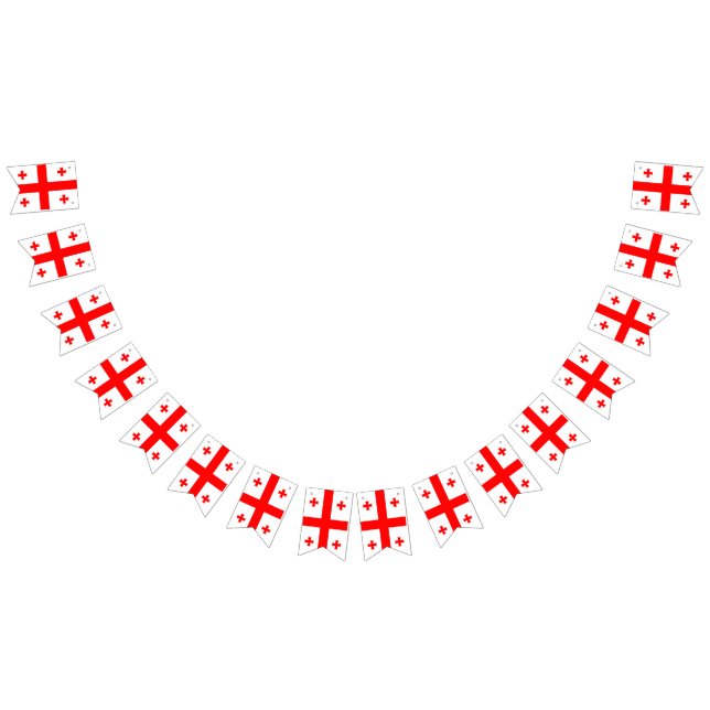 Banderines Georgia flag bunting banner (Todo)