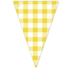 Banderines Gingham Clásico Amarillo Dorado