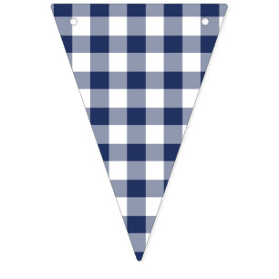 Banderines Gingham Clásico Azul Marino