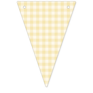 Banderines Gingham Clásico de Primavera   Crema de Mantequill
