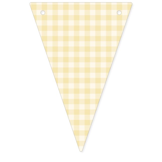 Banderines Gingham Clásico de Primavera | Crema de Mantequill (Primera bandera)