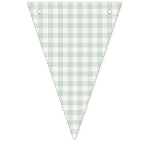Banderines Gingham Clásico Primavera Salvia Silenciada