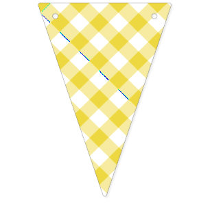 Banderines Gingham Retro Amarillo Dorado