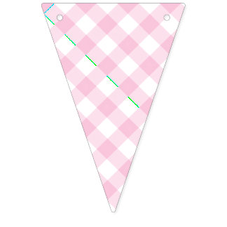 Banderines Gingham Retro Rosa Claro