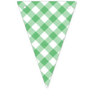 Banderines Gingham Retro Verde Verano