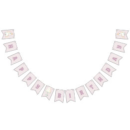 Banderines Girls Cute Pink Unicorn Birthday