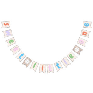 Banderines Girly Sweet Little One Candy Kids Cumpleaños