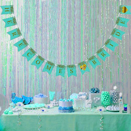 Banderines Glam Bride Verde azulada Gold Sparkle Twinkle Show