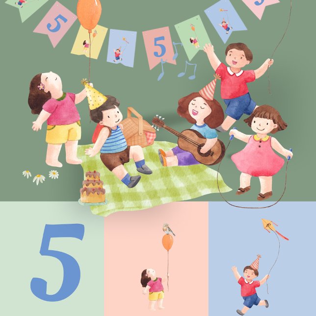 Banderines Globo de cometas Pastel de cumpleaños de niños div (Subido por el creador)