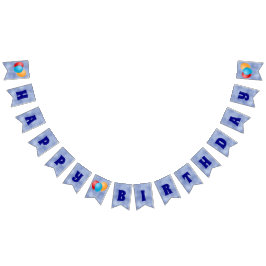 Banderines Globo en feliz cumpleaños