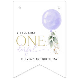 Banderines Globo púrpura, vegetación, follaje, primer cumplea